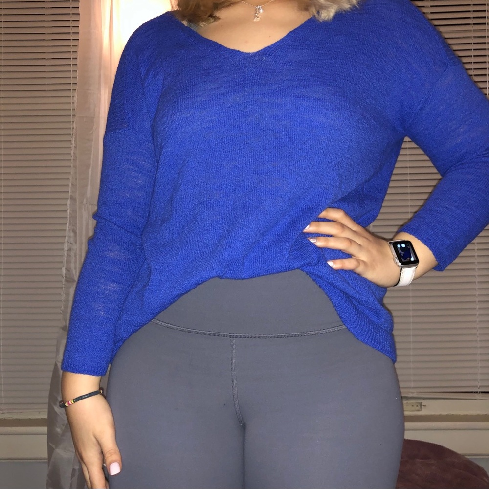LOFT Royal Blue Top with Back Detailing